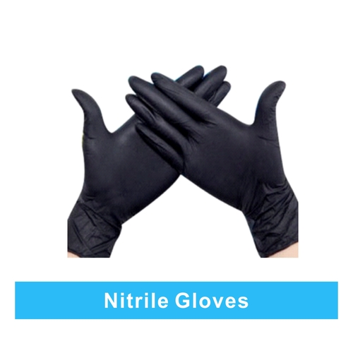 Nitrile Gloves  Box of 100  [size: Medium] Black